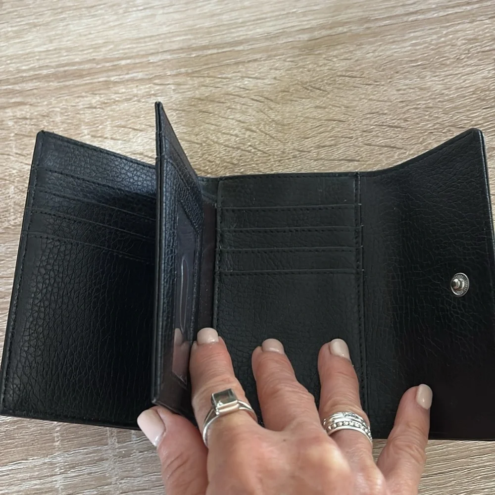 Leather Black Trifold Wallet